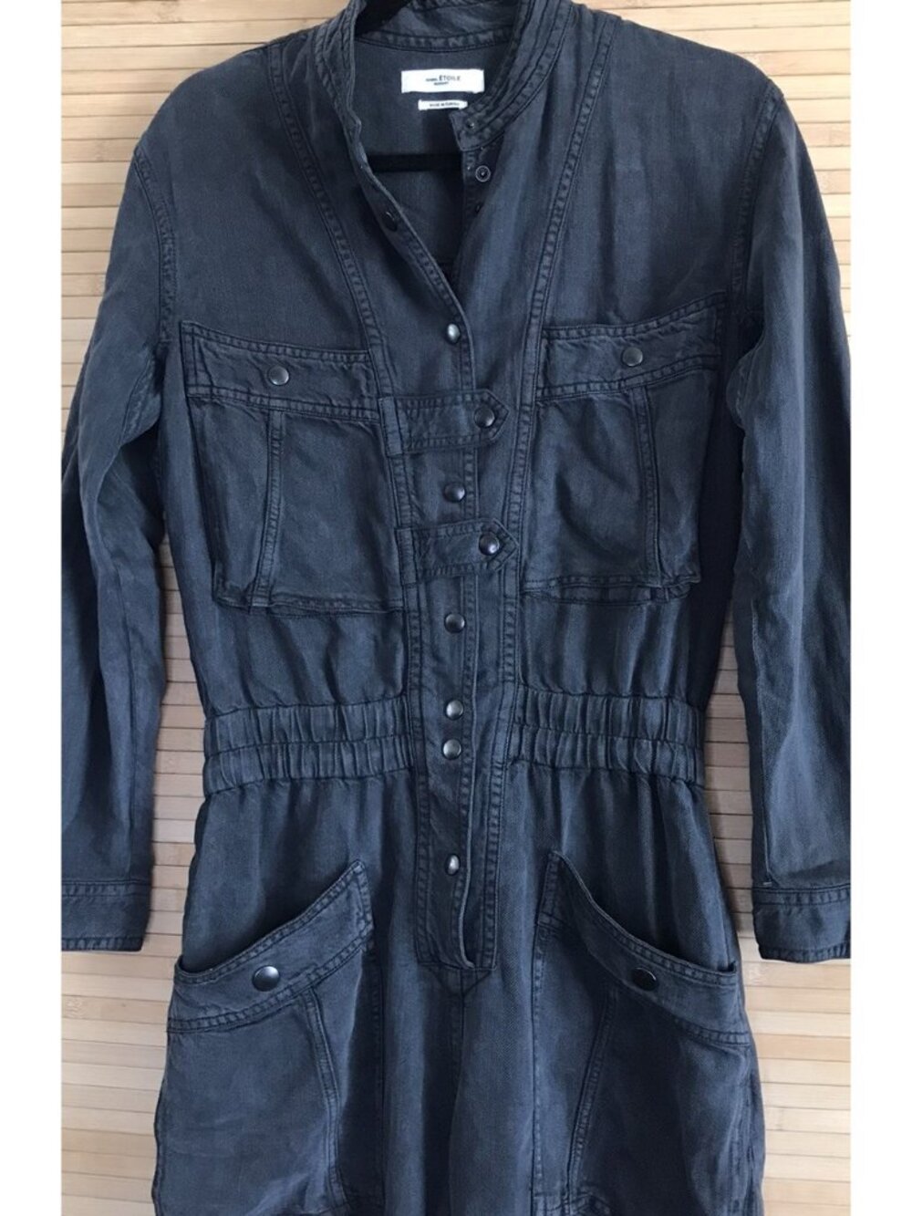 Isabel Marant Étoile Dark Grey Utility pants jeans Jumpsuit sz 38 - Picture 4 of 9